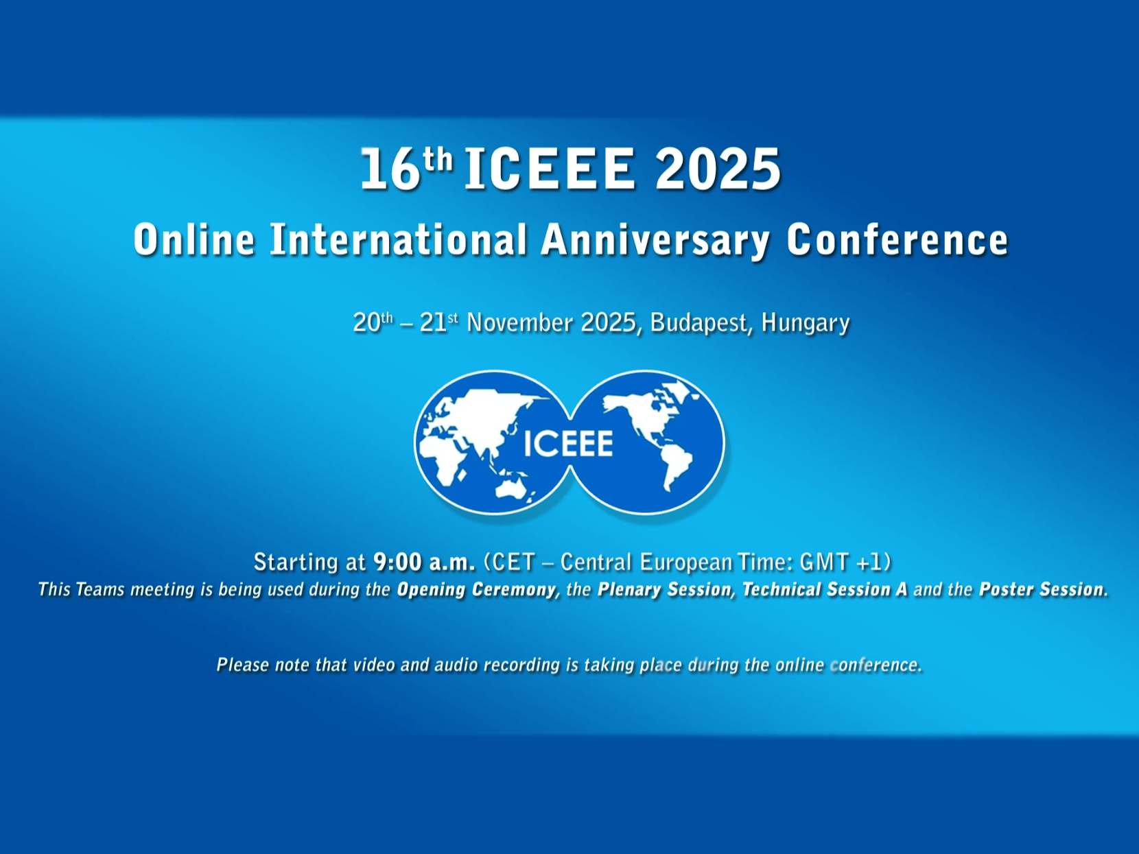 The 16th ICEEE 2025 Online International Conference Concludes Successfully
